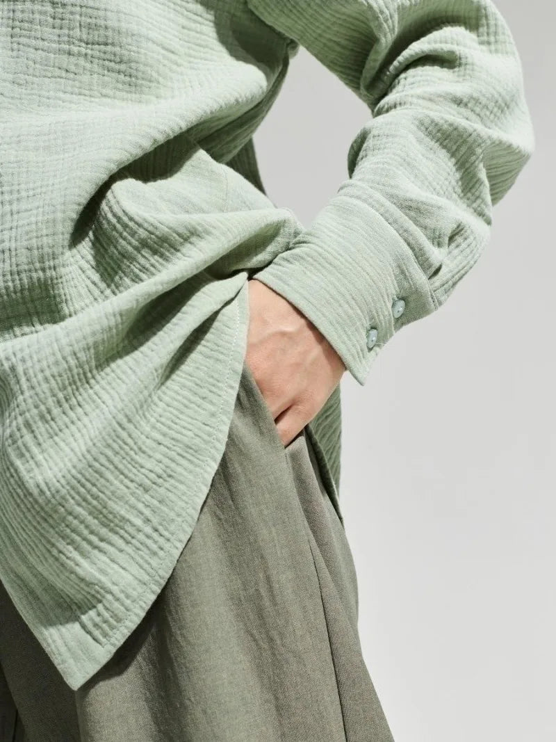 Olivia Bennet | Cotton Summer Shirt for Women in White