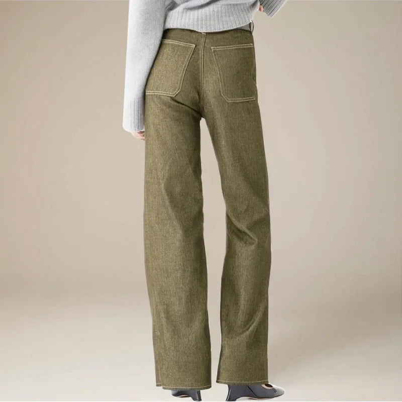 Olivia Bennet | Classic Wide-Leg Jean for Women in Denim Blue