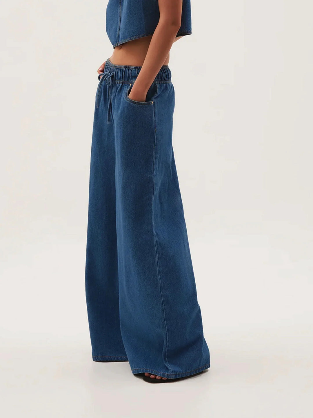 Olivia Bennet | Wide-Leg Jean for Women in Denim Blue