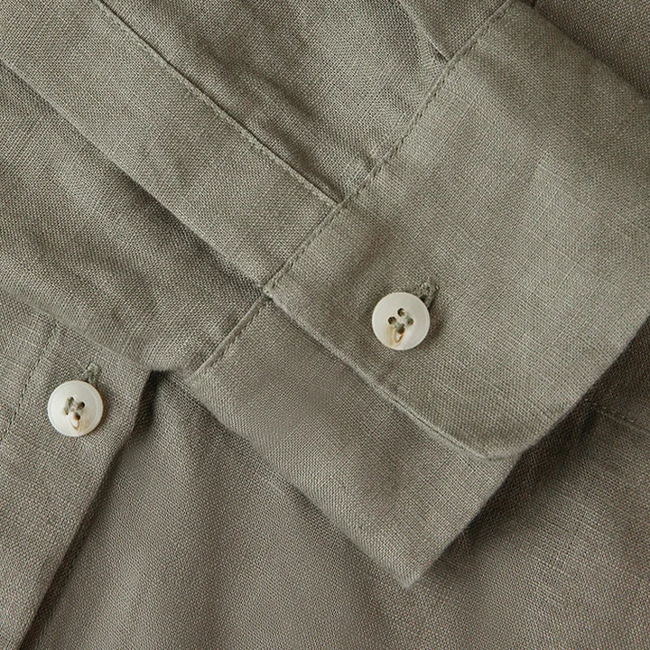 Olivia Bennet | Cropped Long Sleeve Linen Shirt