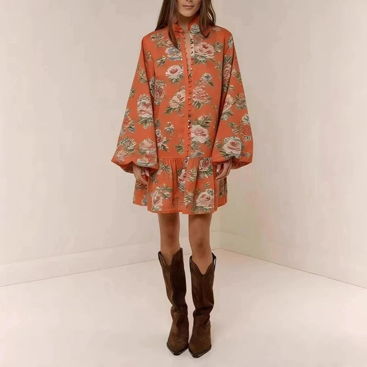 Olivia Bennet | Floral Button-Down Mini Dress