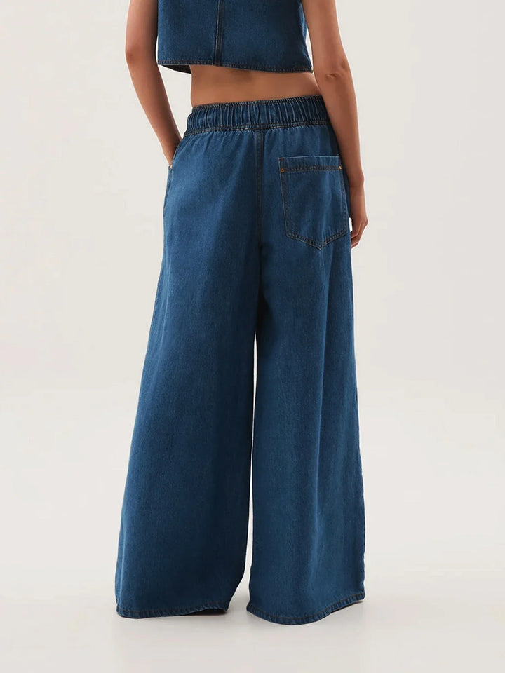 Olivia Bennet | Wide-Leg Jean for Women in Denim Blue