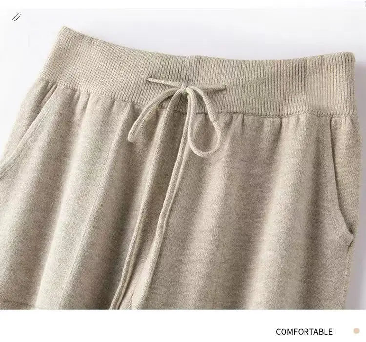 Olivia Bennet | Wool Pants for Women in Classic Fit, Gray