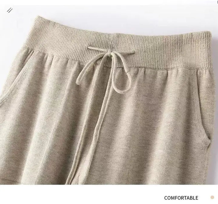 Olivia Bennet | Wool Pants for Women in Classic Fit, Gray