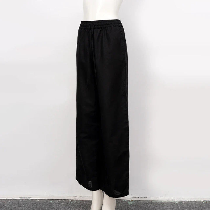 Olivia Bennet | Linen Lounge Pant for Women in Natural Fit