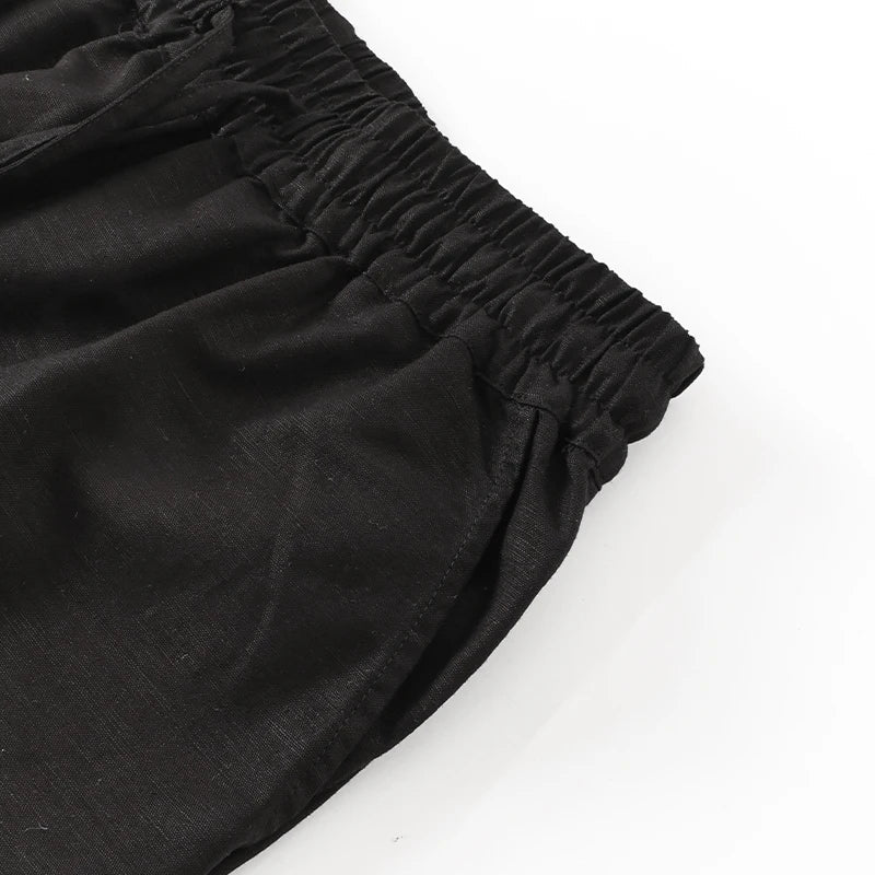 Olivia Bennet | Linen Lounge Pant for Women in Natural Fit