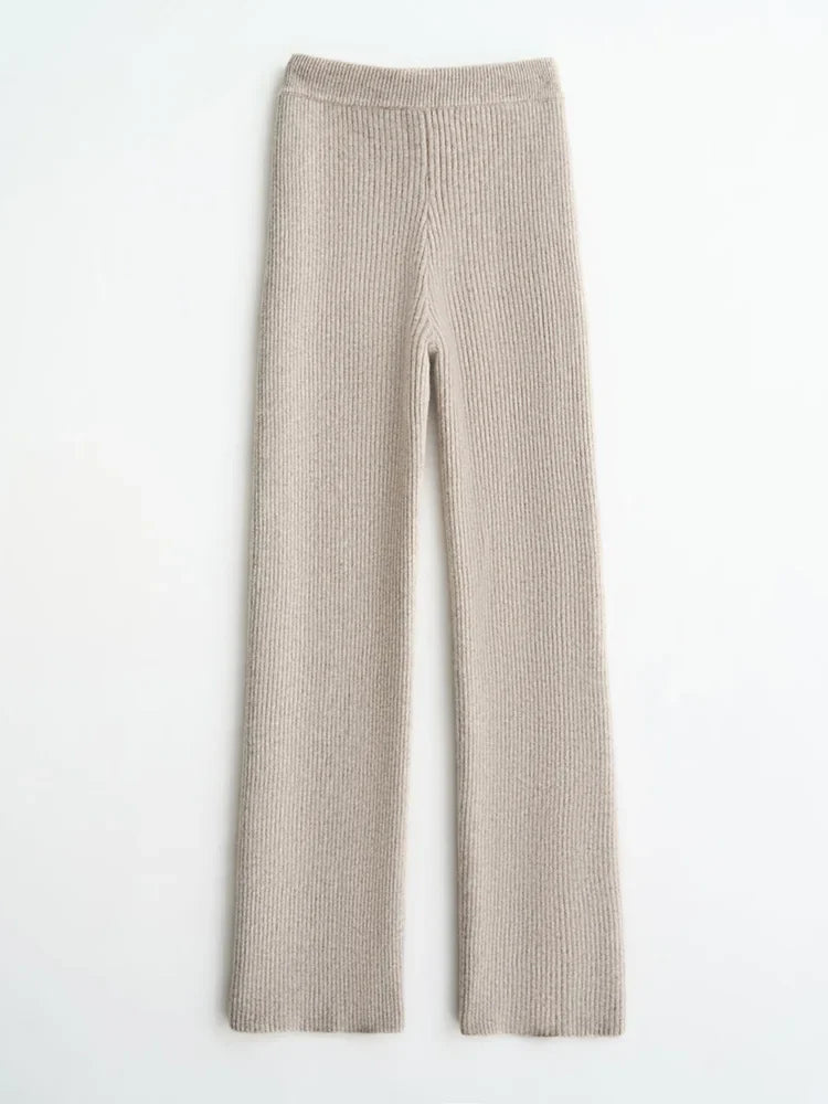 Olivia Bennet | Wool Wide Leg Pants for Women