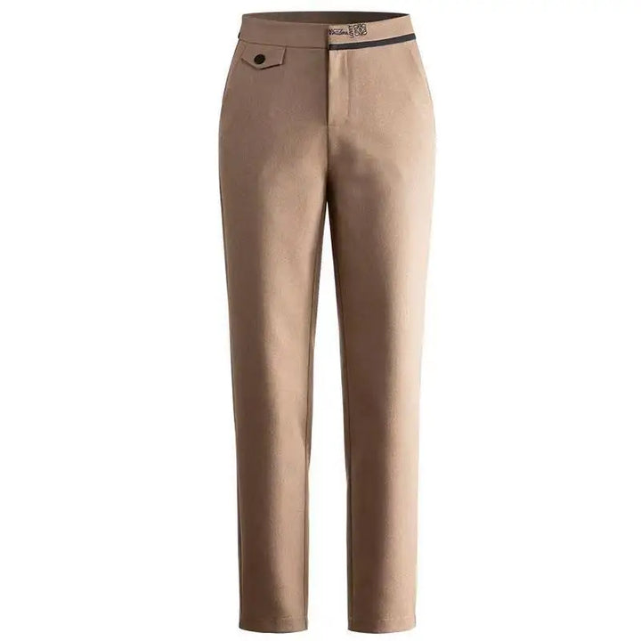 Olivia Bennet | Straight-Leg Trousers for Women in Black, Tailored Fit