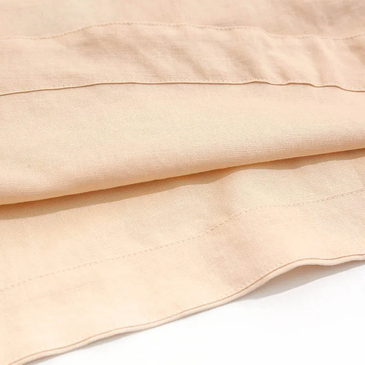 Olivia Bennet | Square Neck Linen Crop Tank