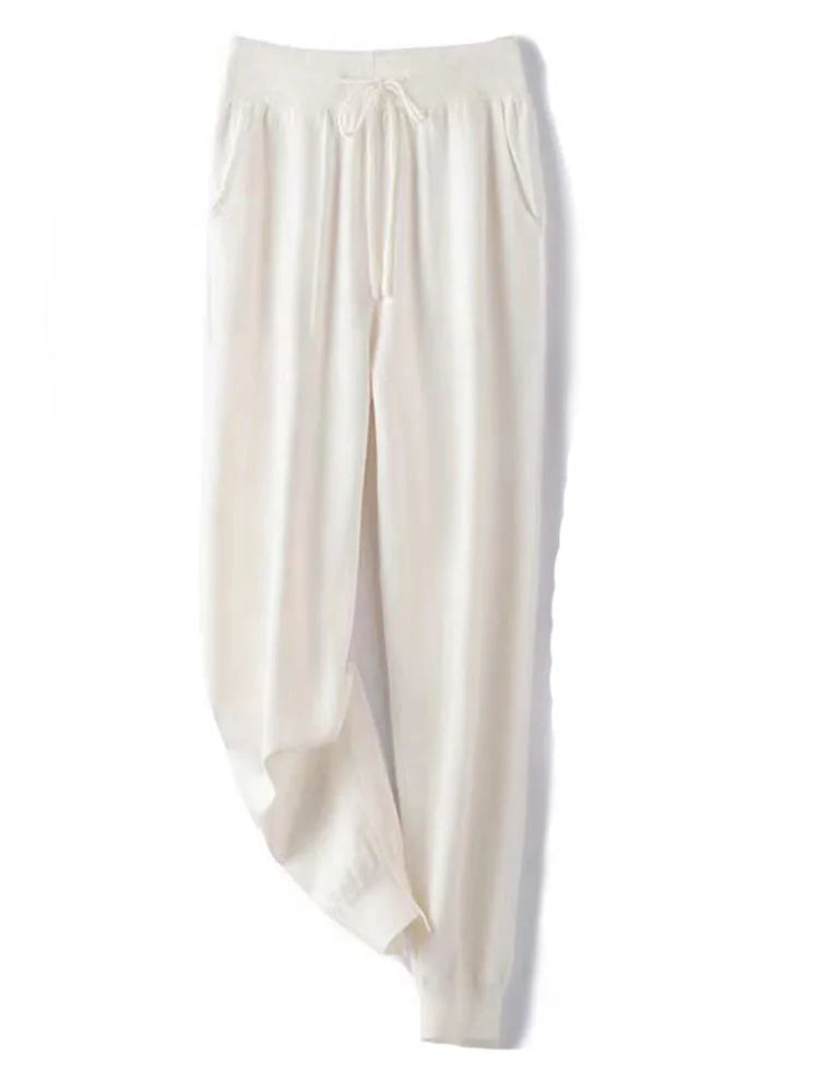 Olivia Bennet | Wool Pants for Women in Classic Fit, Gray