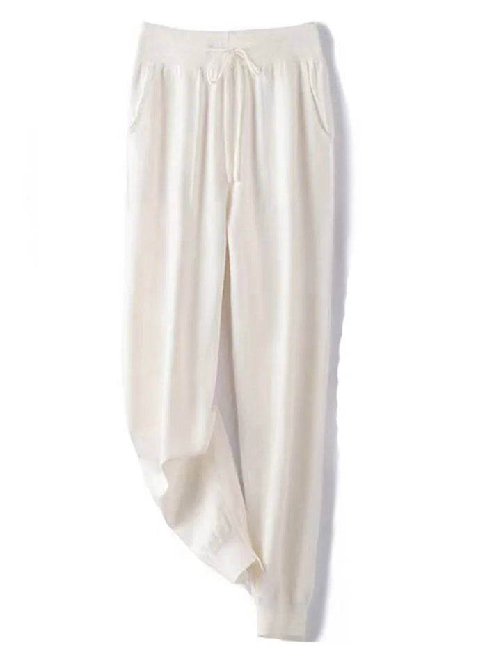 Olivia Bennet | Wool Pants for Women in Classic Fit, Gray
