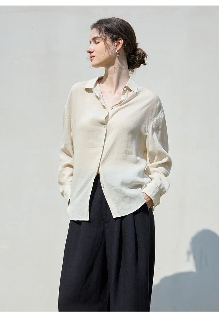 Olivia Bennet | Relaxed Ramie Button Down