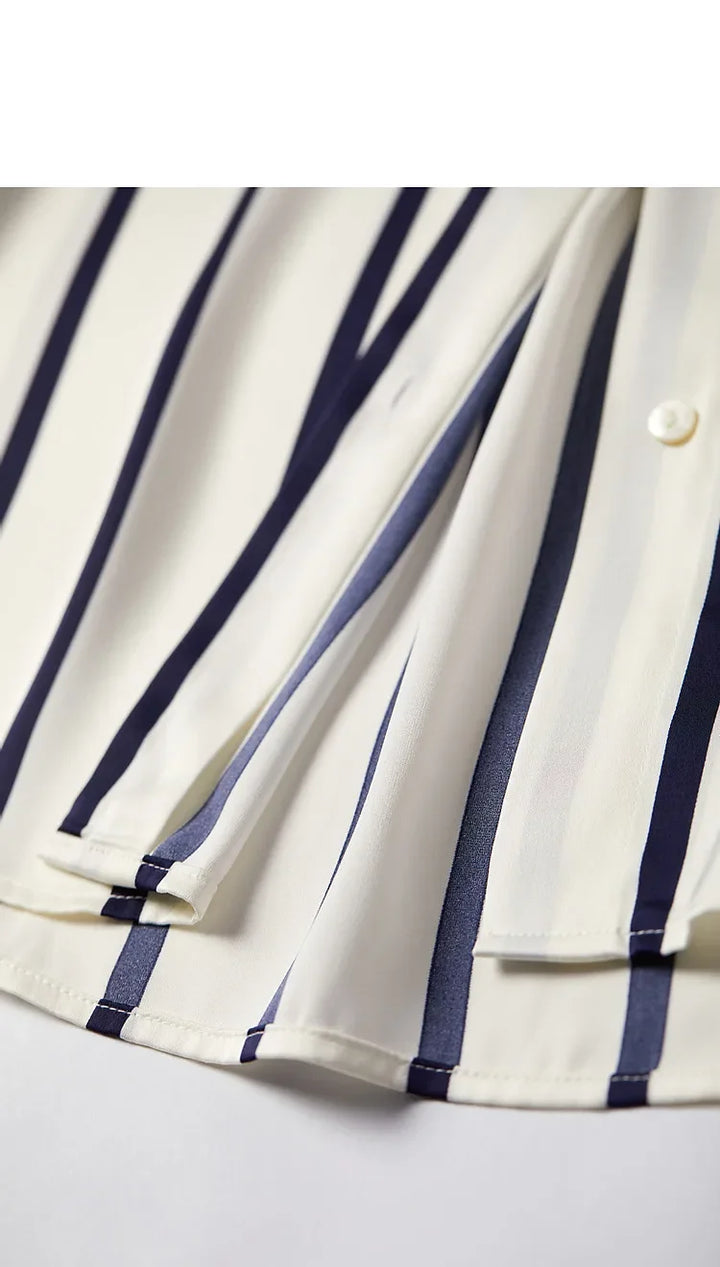 Olivia Bennet | Stripe Satin Blouse for Women