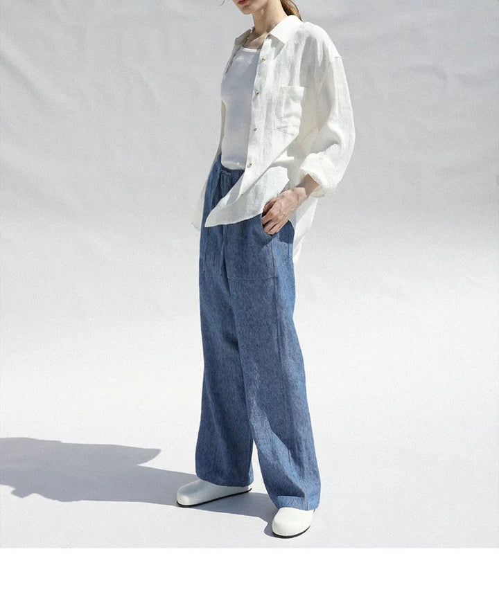 Olivia Bennet | Oversized Linen Blouse
