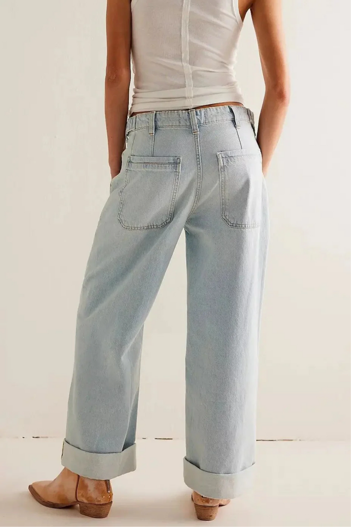Olivia Bennet | High-Waist Wide-Leg Denim Jeans for Women