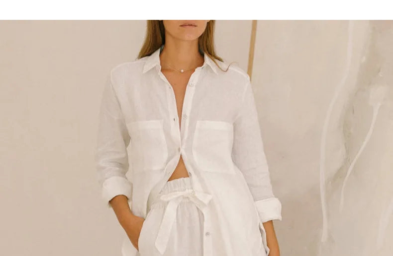 Olivia Bennet | Linen Wide Leg Pant for Women in Ruffle Style