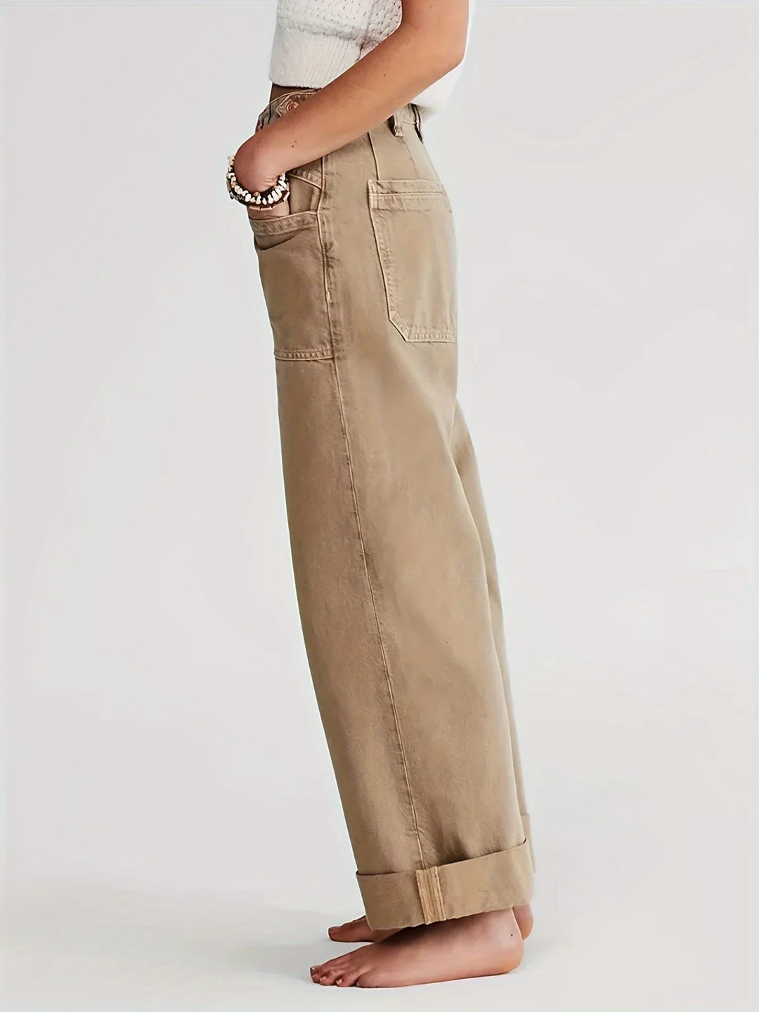 Olivia Bennet | High-Waist Wide-Leg Denim Jeans for Women