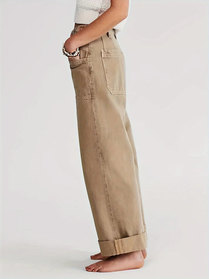 Olivia Bennet | High-Waist Wide-Leg Denim Jeans for Women