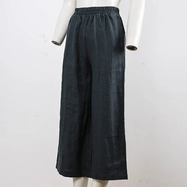 Olivia Bennet | Wide Leg Linen Pant for Women in Natural