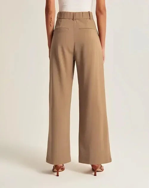 Olivia Bennet | Tailored Wide-Leg Trousers for Women in Black