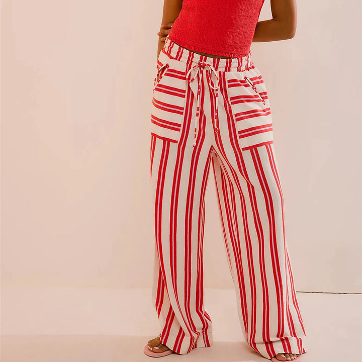 Olivia Bennet | Striped Lounge Pants for Women in Soft Fabric