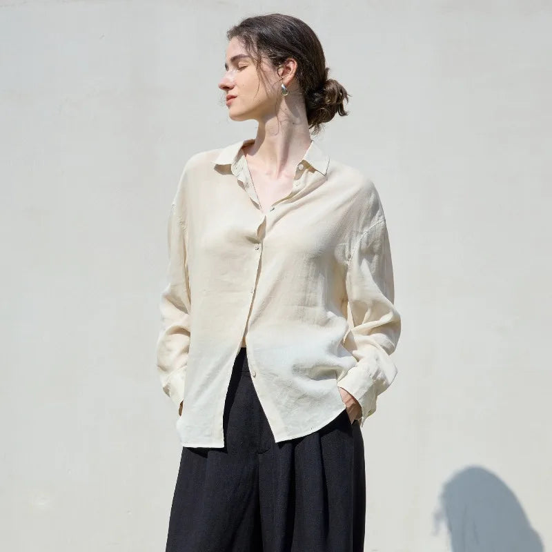 Olivia Bennet | Relaxed Ramie Button Down