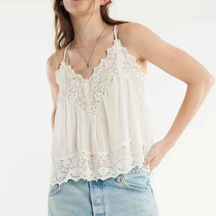 Olivia Bennet | Lace Cami for Women in White
