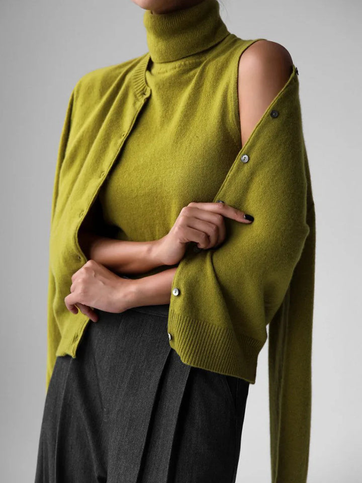 Olivia Bennet | High-Neck Vest for Women in Black