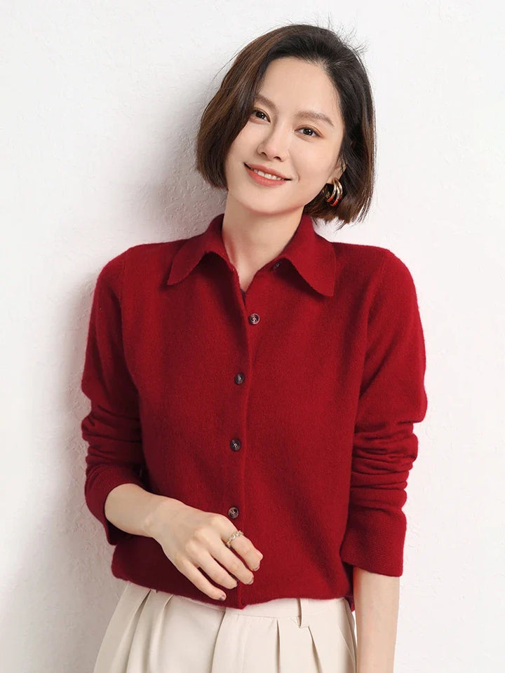 Olivia Bennet | Wool Polo for Women in Classic Fit, Navy