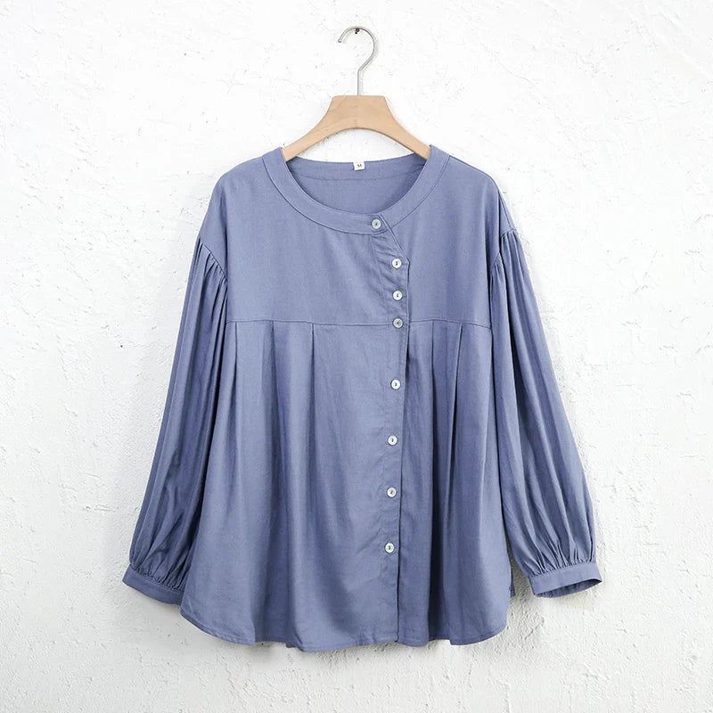 Olivia Bennet | Gathered Lantern Sleeve Blouse
