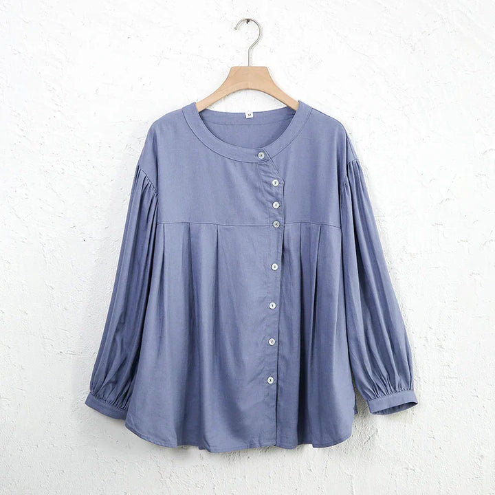 Olivia Bennet | Gathered Lantern Sleeve Blouse