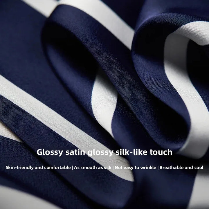 Olivia Bennet | Stripe Satin Blouse for Women