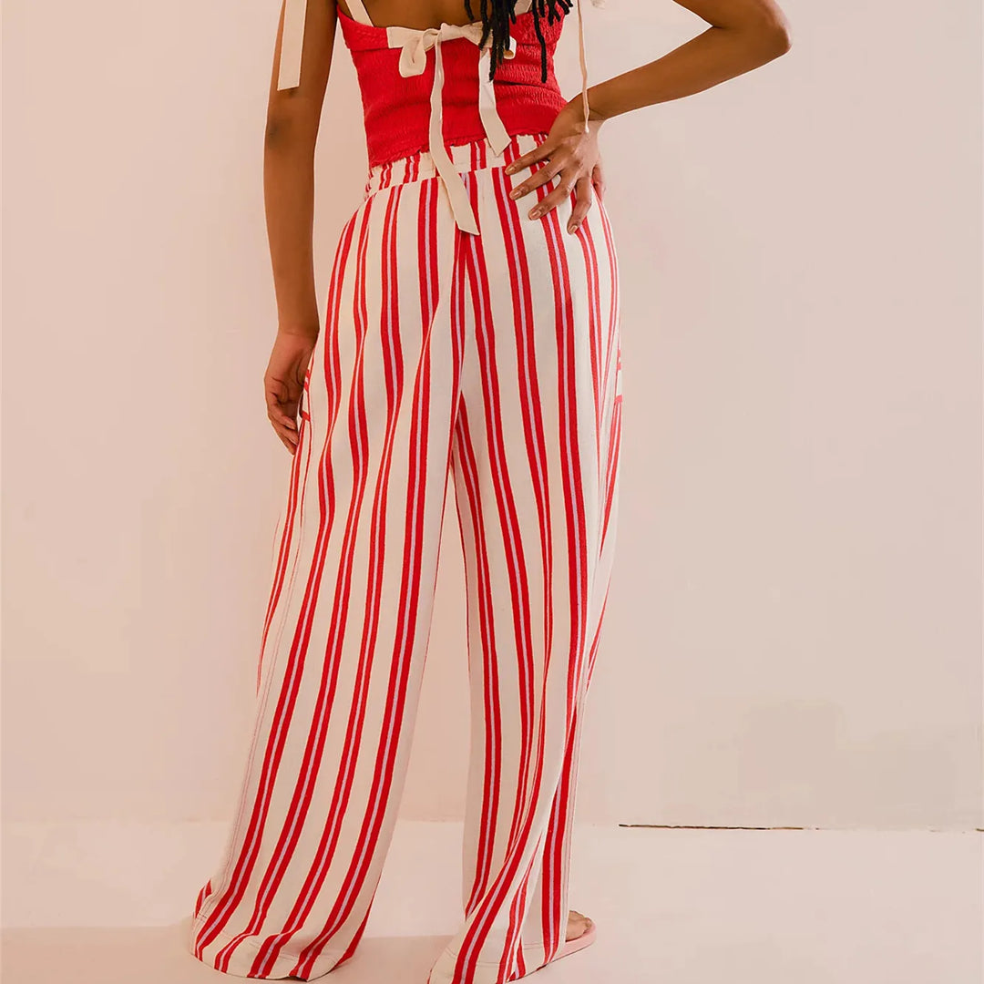 Olivia Bennet | Striped Lounge Pants for Women in Soft Fabric