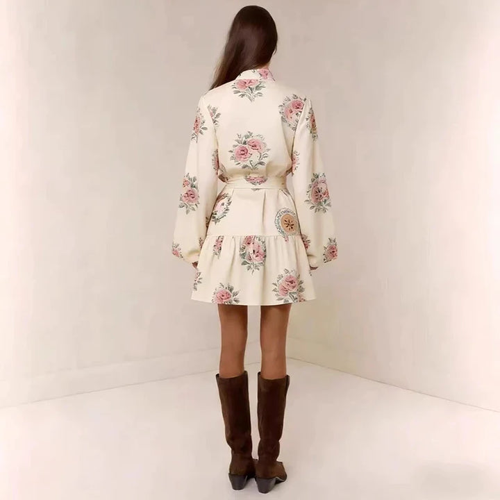 Olivia Bennet | Floral Button-Down Mini Dress