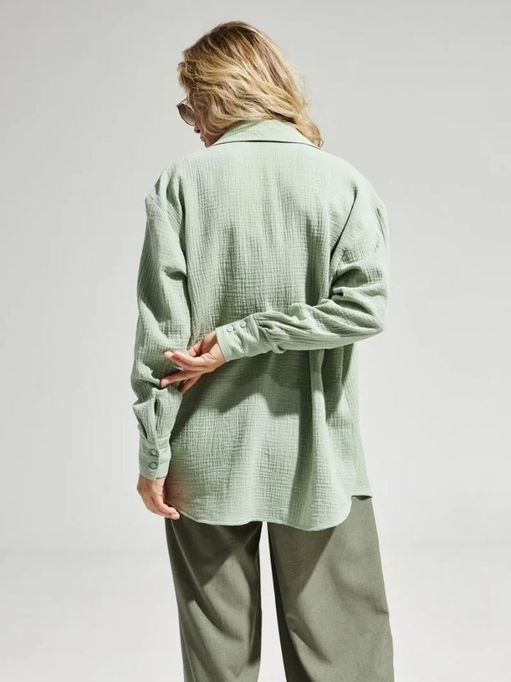 Olivia Bennet | Cotton Summer Shirt for Women in White