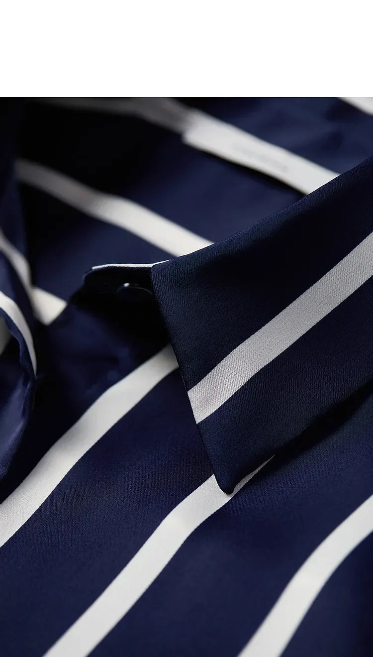 Olivia Bennet | Stripe Satin Blouse for Women