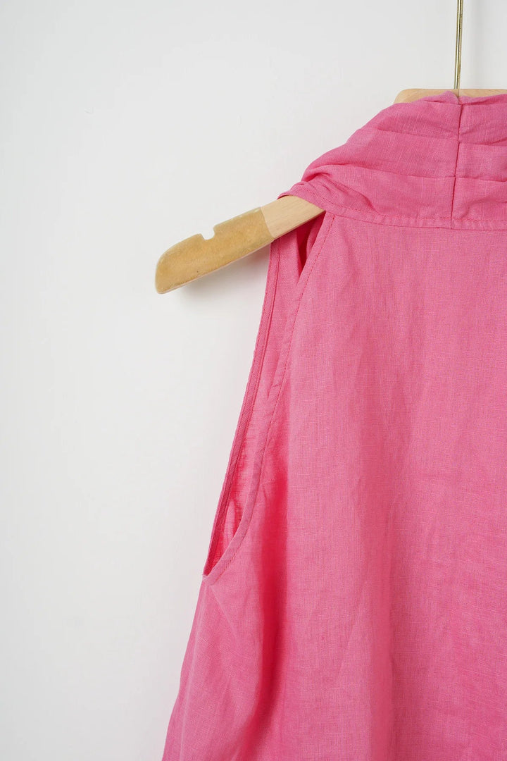 Olivia Bennet | Drape Linen Vest for Women