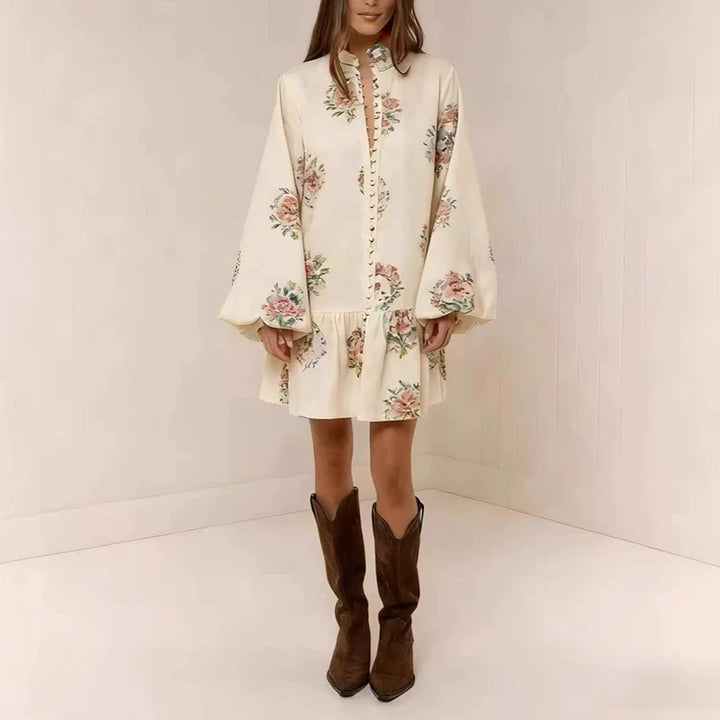 Olivia Bennet | Floral Button-Down Mini Dress