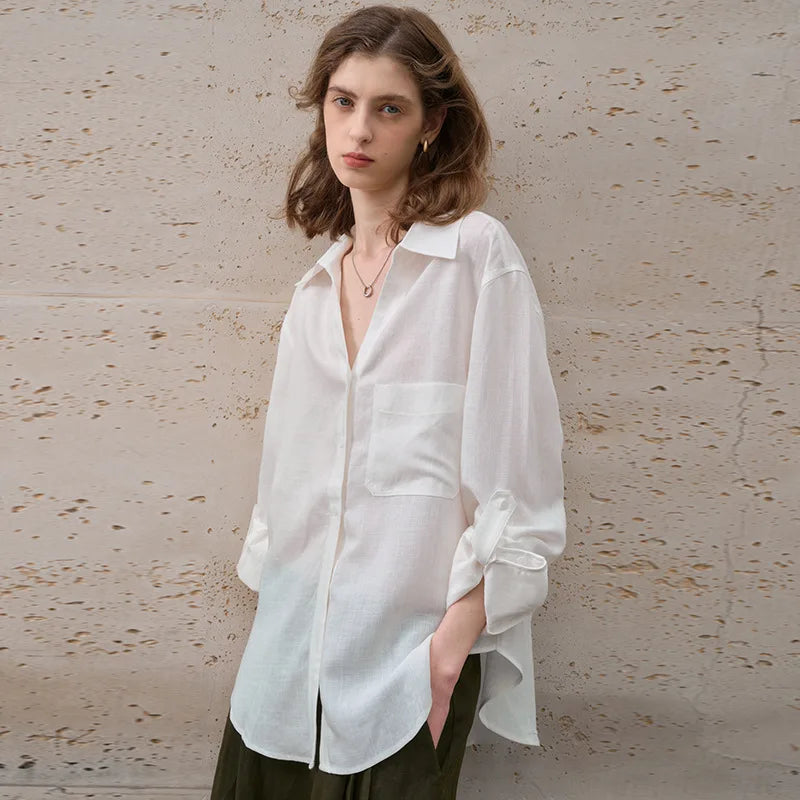 Olivia Bennet | Classic Linen Shirt for Women