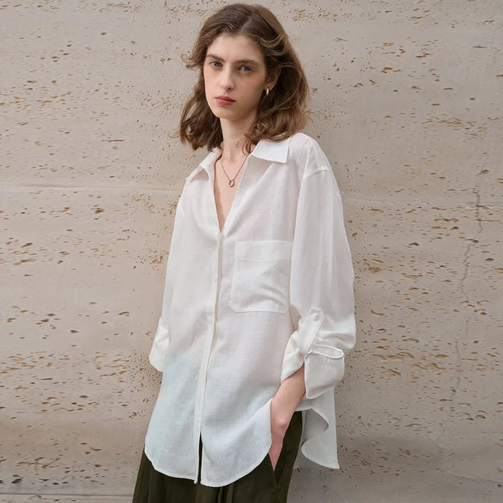 Olivia Bennet | Classic Linen Shirt for Women
