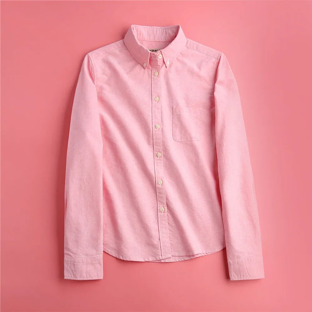 Olivia Bennet | Elegant Blouse for Women in Pastel Oxford