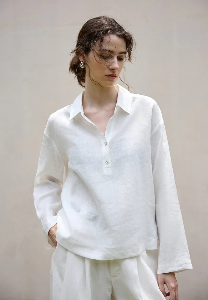 Olivia Bennet | Linen Pullover for Women in Classic Fit