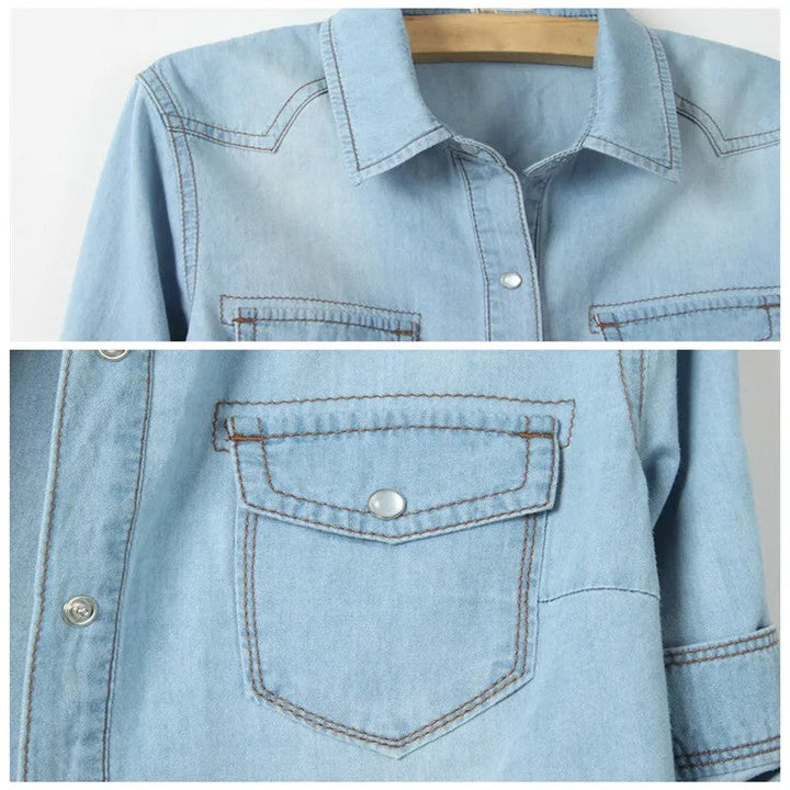 Olivia Bennet | Denim Crop Top for Women in Summer Fit