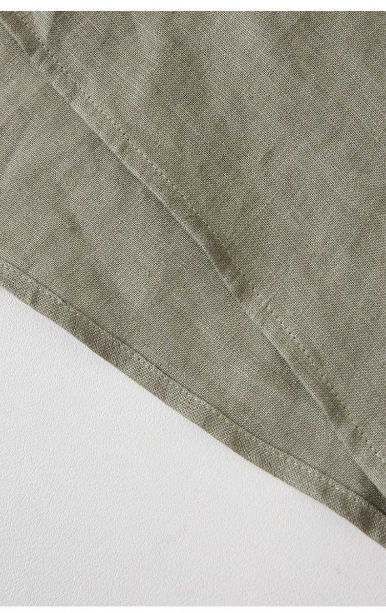 Olivia Bennet | Cropped Linen Overshirt for Women in Natural