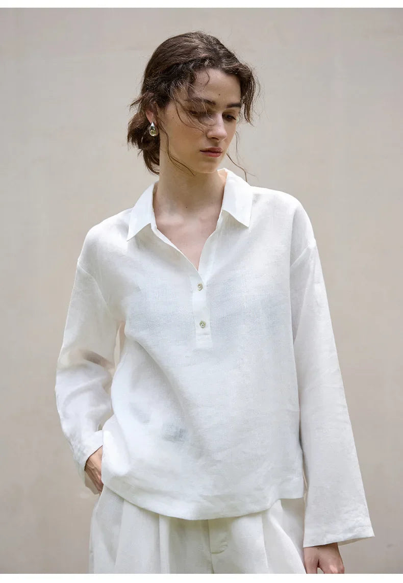 Olivia Bennet | Linen Pullover for Women in Classic Fit