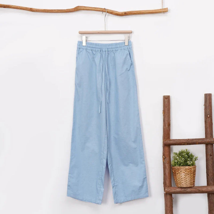 Olivia Bennet | Linen Lounge Pant for Women in Natural Fit