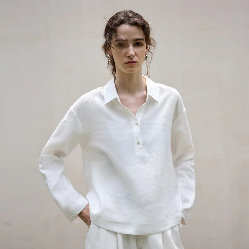 Olivia Bennet | Linen Pullover for Women in Classic Fit