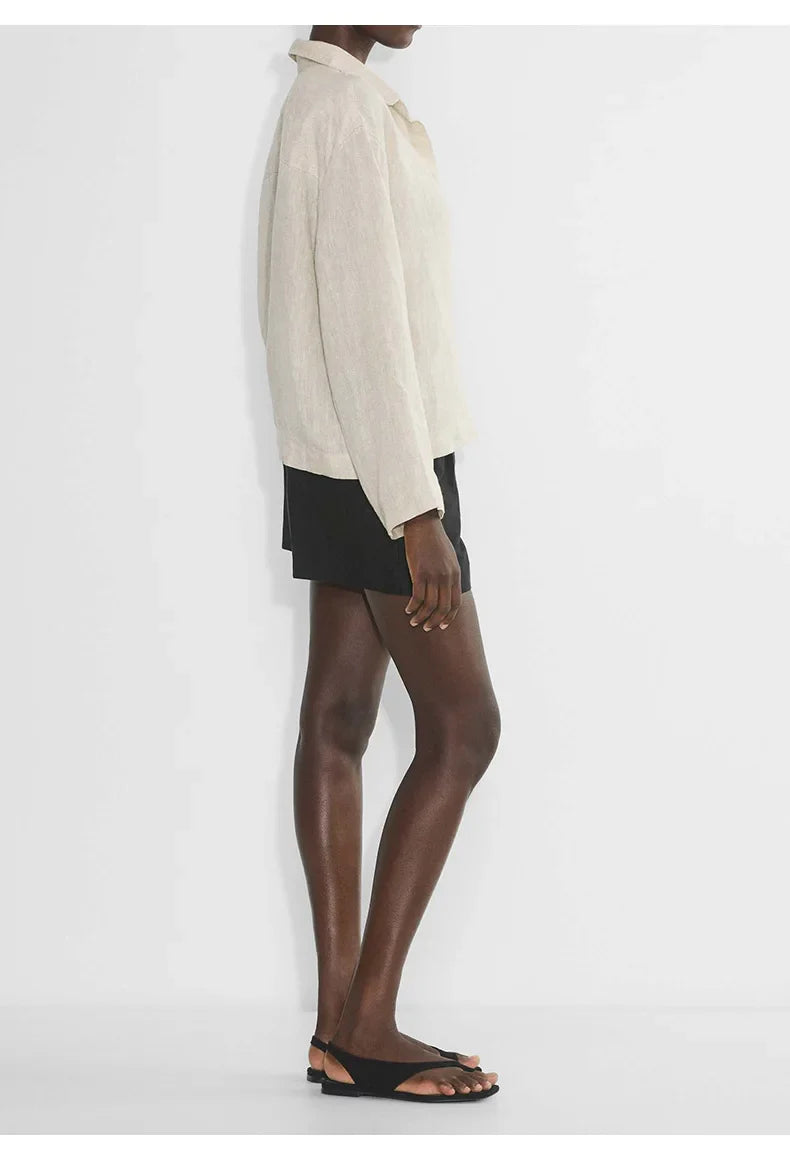 Olivia Bennet | Linen Pullover for Women in Classic Fit