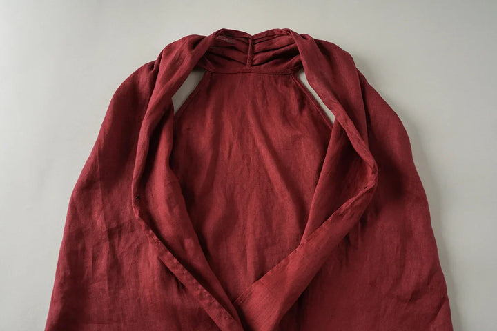 Olivia Bennet | Drape Linen Vest for Women