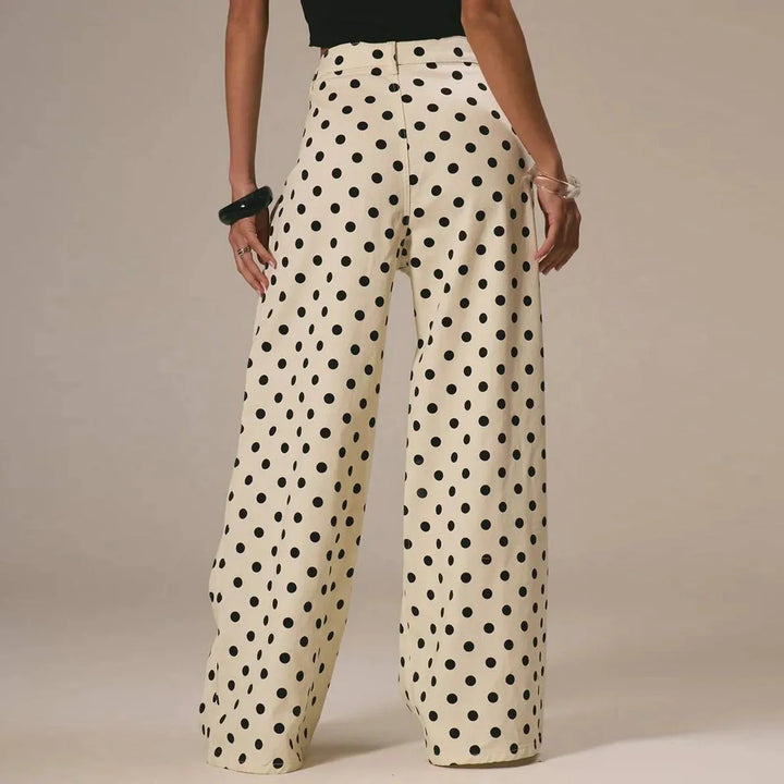 Olivia Bennet | Polka Dot Wide-Leg Trousers